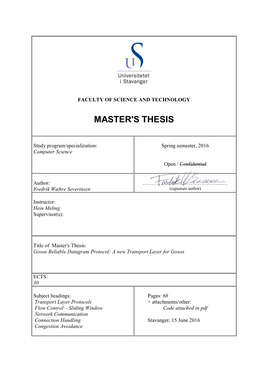 Master's Thesis