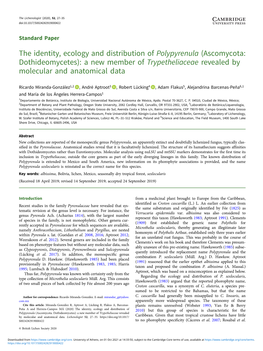 The Identity, Ecology and Distribution of Polypyrenula (Ascomycota: Dothideomycetes): a New Member of Trypetheliaceae Revealed by Molecular and Anatomical Data