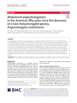 Abdominal Angiostrongyliasis in the Americas