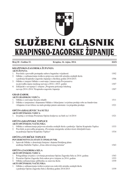 Krapinsko-Zagorska Županija Grad Zabok Općina