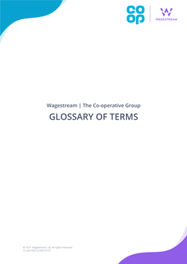 Glossary of Terms