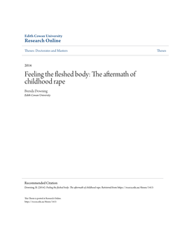 Feeling the Fleshed Body: the Aftermath of Childhood Rape