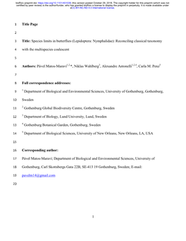 Reconciling Classical Taxonomy with the Multispecies Coalescent