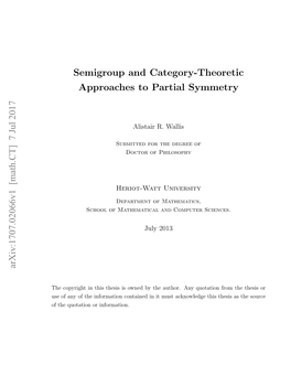 Semigroup and Category-Theoretic Approaches to Partial Symmetry