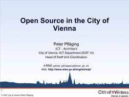 Open Source for the City of Vienna