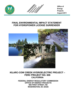 Final Environmental Impact Statement for Hydropower License Surrender