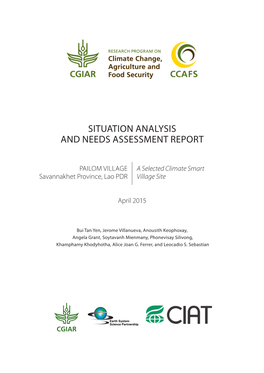 Situation Analysis and Needs Assessment Report 1