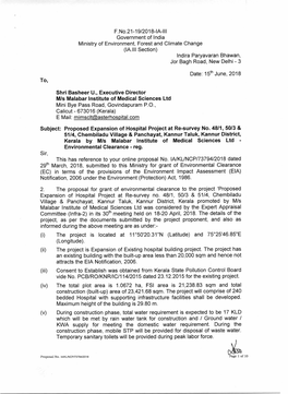 F.No.21-19/2018-1A-111 Government of India Ministry of Environment, Forest and Climate Change (IA.III Section) Indira Paryavaran Bhawan, Jor Bagh Road, New Delhi - 3