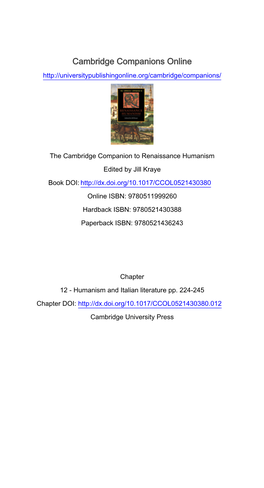 Cambridge Companions Online