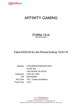 FORM 10-K (Annual Report)