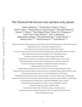 The Chemical Link Between Stars and Their Rocky Planets