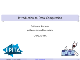 Introduction to Data Compression