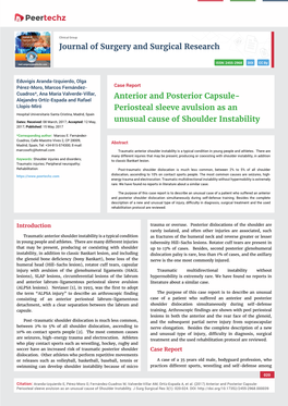 Anterior and Posterior Capsule-Periosteal Sleeve Avulsion