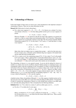 16. Cohomology of Sheaves