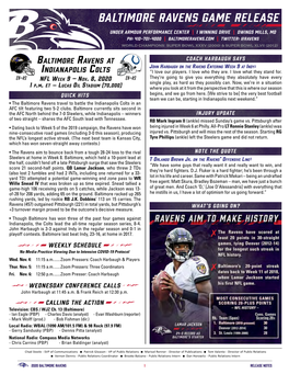 Baltimore Ravens Game Release