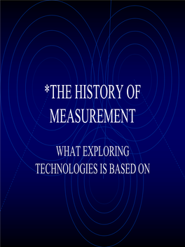 The History of Measurement