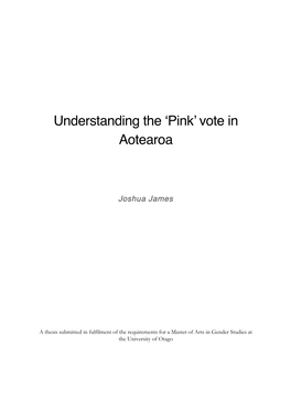 Understanding the 'Pink' Vote in Aotearoa