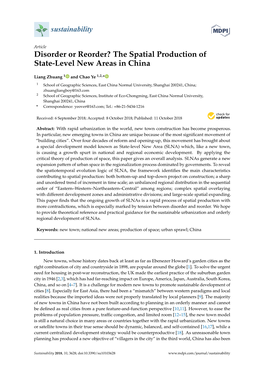 The Spatial Production of State-Level New Areas in China