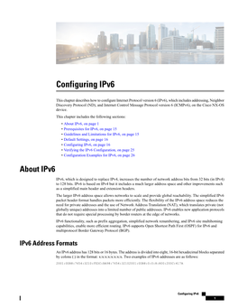 Configuring Ipv6