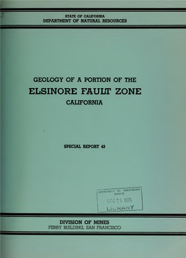 Geology of a Portion of the Elsinore Fault Zone, California Lauren A