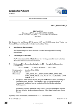 Europäisches Parlament 2014-2019