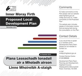 Proposed Local Development Plan Inner Moray Firth Plana