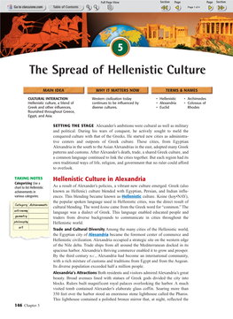The Spread of Hellenistic Culture