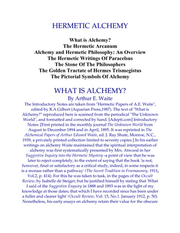 Hermetic Alchemy\374