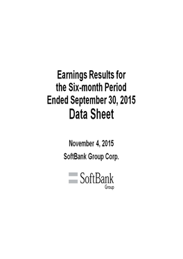 Earnings Results for the Six-Month Period Ended September 30, 2015