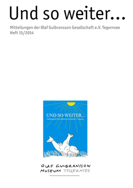 Und So Weiter... Mitteilungen Der Olaf Gulbransson Gesellschaft E.V