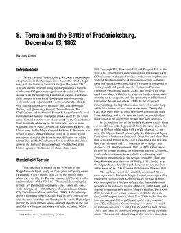 8. Terrain and the Battle of Fredericksburg, December 13, 1862