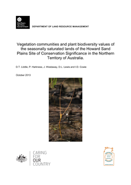 Howard Sand Plains: Vegetation Communities