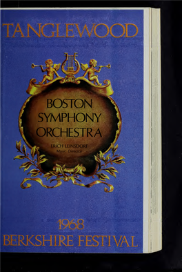 Boston Symphony Orchestra Concert Programs, Summer, 1967-1968