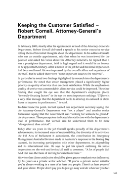 Robert Cornall, Attorney-General's Department