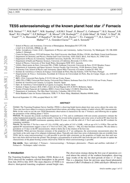 TESS Asteroseismology of the Known Planet Host Star Λ2 Fornacis M.B