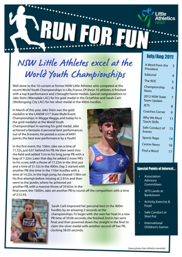 NSW Little Athletes Excel at the World Youth