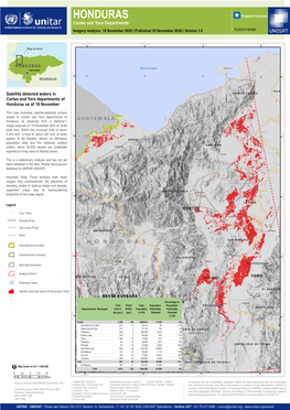 HONDURAS 5? Tropical Cyclone Cortes and Yoro Departments Imagery Analysis: 18 November 2020 | Published 20 November 2020 | Version 1.0 TC20201116HND