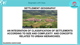 Settlement Geography