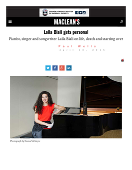 Laila Biali: on Songwriting, Getting Personal, and All That Jazz