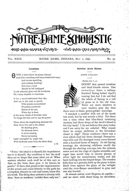 Notre Dame Scholastic, Vol. 29, No. 30