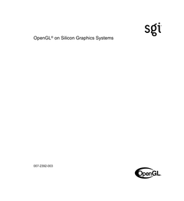 Opengl® on Silicon Graphics Systems