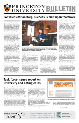 Princeton University Bulletin, May 24, 2010