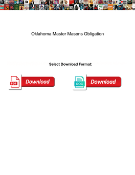 Oklahoma Master Masons Obligation