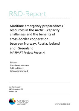 Maritime Emergency Preparedness Resources in the Arctic – Capacity