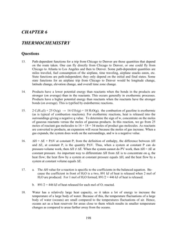 Chapter 6 Thermochemistry 199