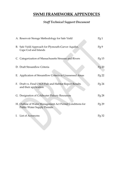 Swmi Framework Appendices