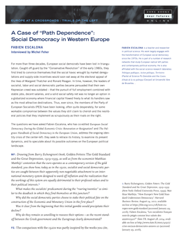 “Path Dependence”: Social Democracy in Western Europe