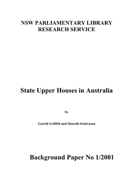 State Upper Houses in Australia