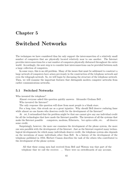 Switched Networks