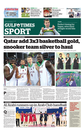 Qatar Add 3X3 Basketball Gold, Snooker Team Silver to Haul ‘We Came Here to Win It All and We Succeeded in Our Mission